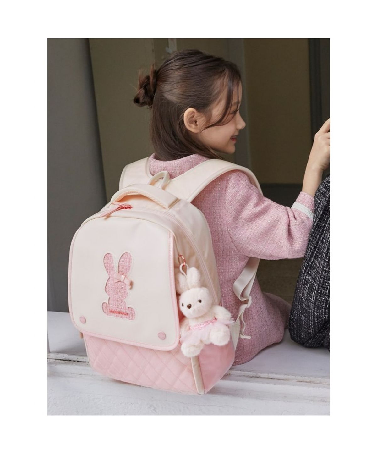 빈폴 키즈(BEANPOLE KIDS) 빙키 여아 사첼 3SET 책가방  라이트 핑크 (BI61D4G04Y)