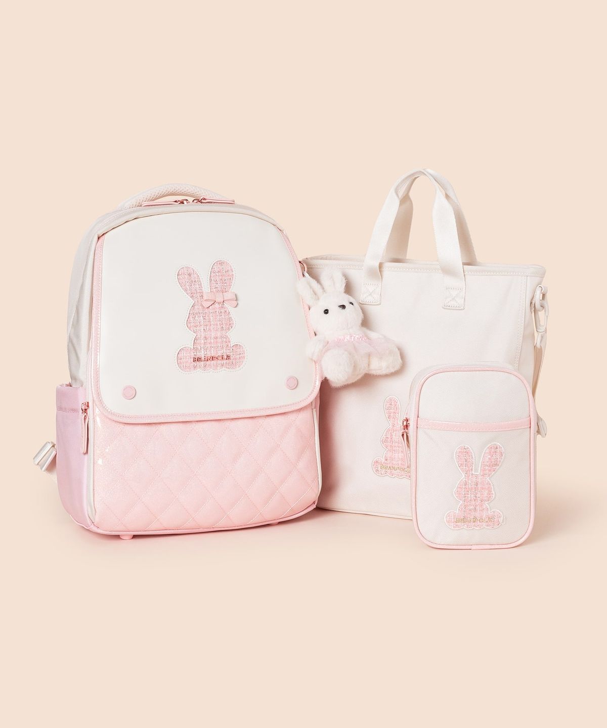 빈폴 키즈(BEANPOLE KIDS) 빙키 여아 사첼 3SET 책가방  라이트 핑크 (BI61D4G04Y)