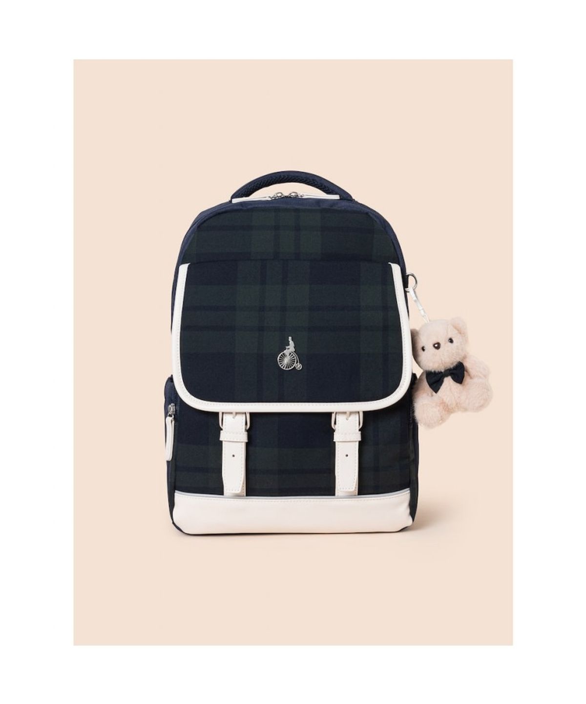 빈폴 키즈(BEANPOLE KIDS) 체크 클래식 플랩 책가방  그린 (BI61D4U04M)