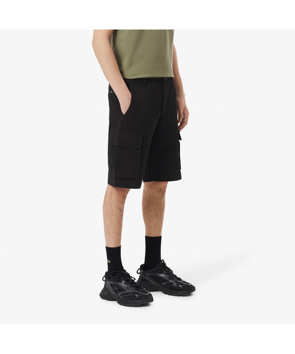 라코스테(LACOSTE) 남성 코튼 린넨 카고 쇼츠 GH8034-55G 031