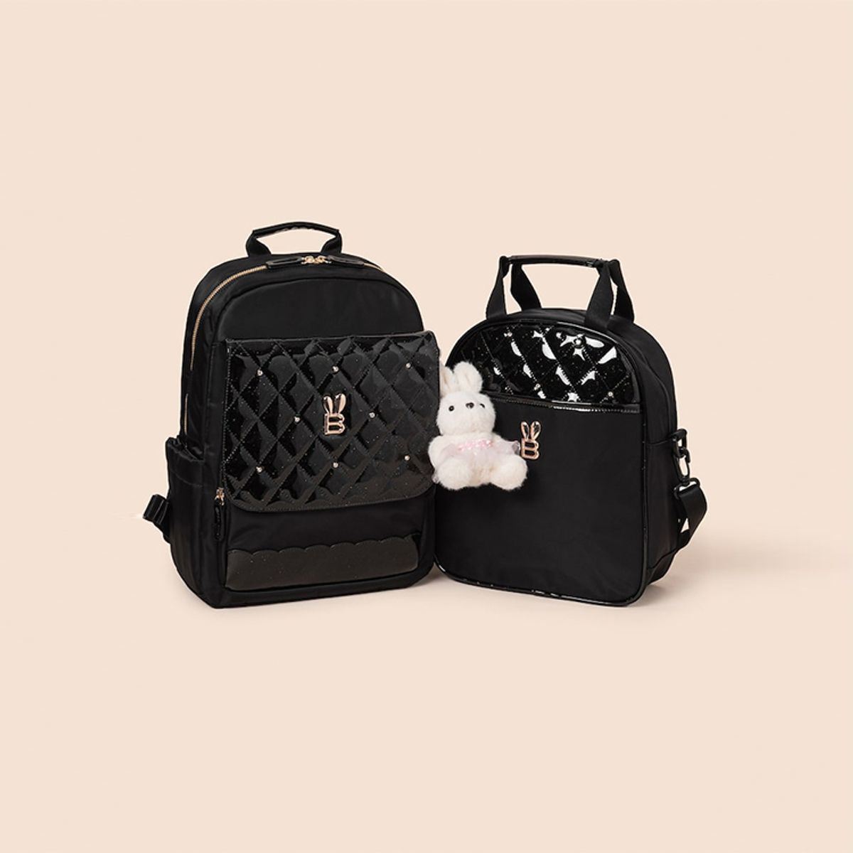 빈폴 키즈(BEANPOLE KIDS) 프리미엄 여아 책가방 2SET  블랙 (BI61D4G065)