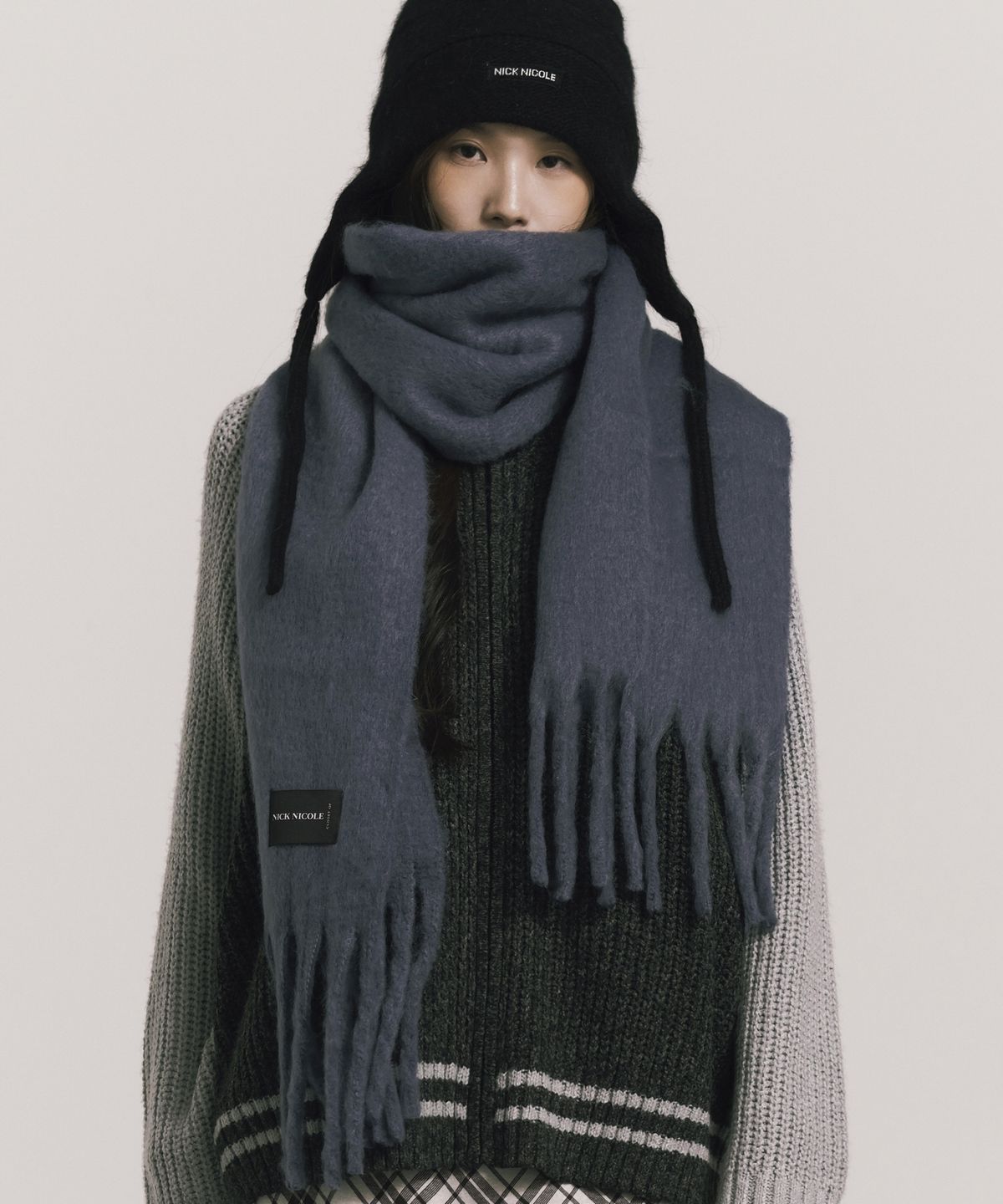 닉앤니콜(NICK&NICOLE) PREMIUM BOLD SOFT MUFFLER_BLUE