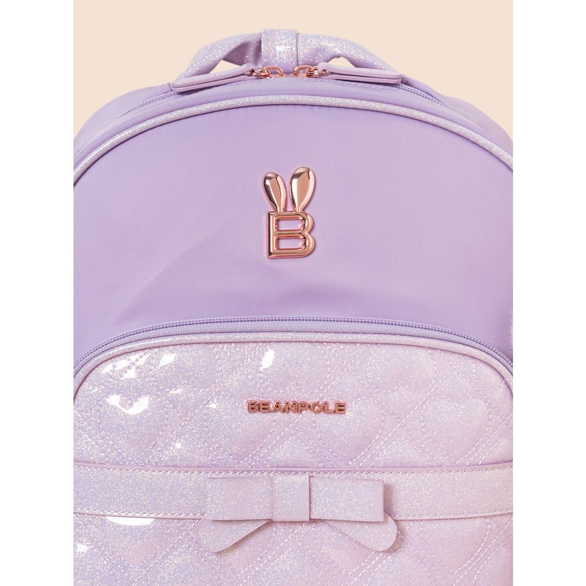 빈폴 키즈(BEANPOLE KIDS) 리본 퀼팅 여아 책가방 2SET  라이트 퍼플 (BI61D4G07V)