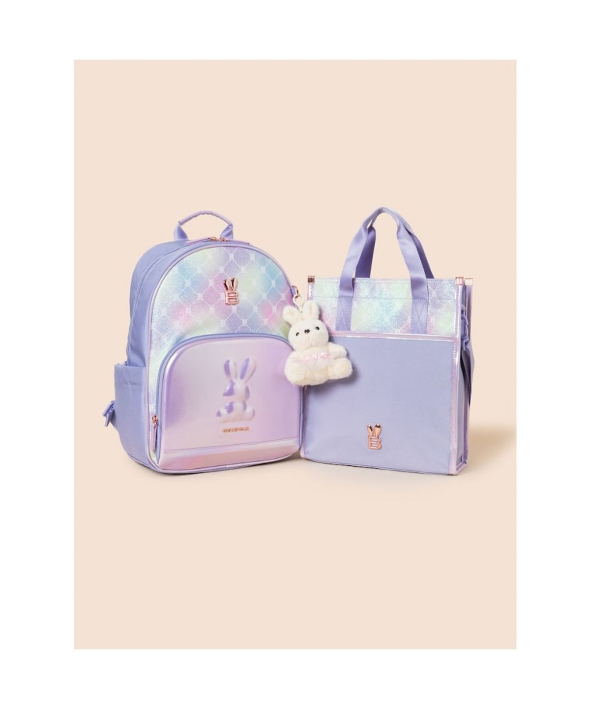 빈폴 키즈(BEANPOLE KIDS) 모노그램 몰드형 책가방 2SET  라이트 퍼플 (BI61D4G08V)