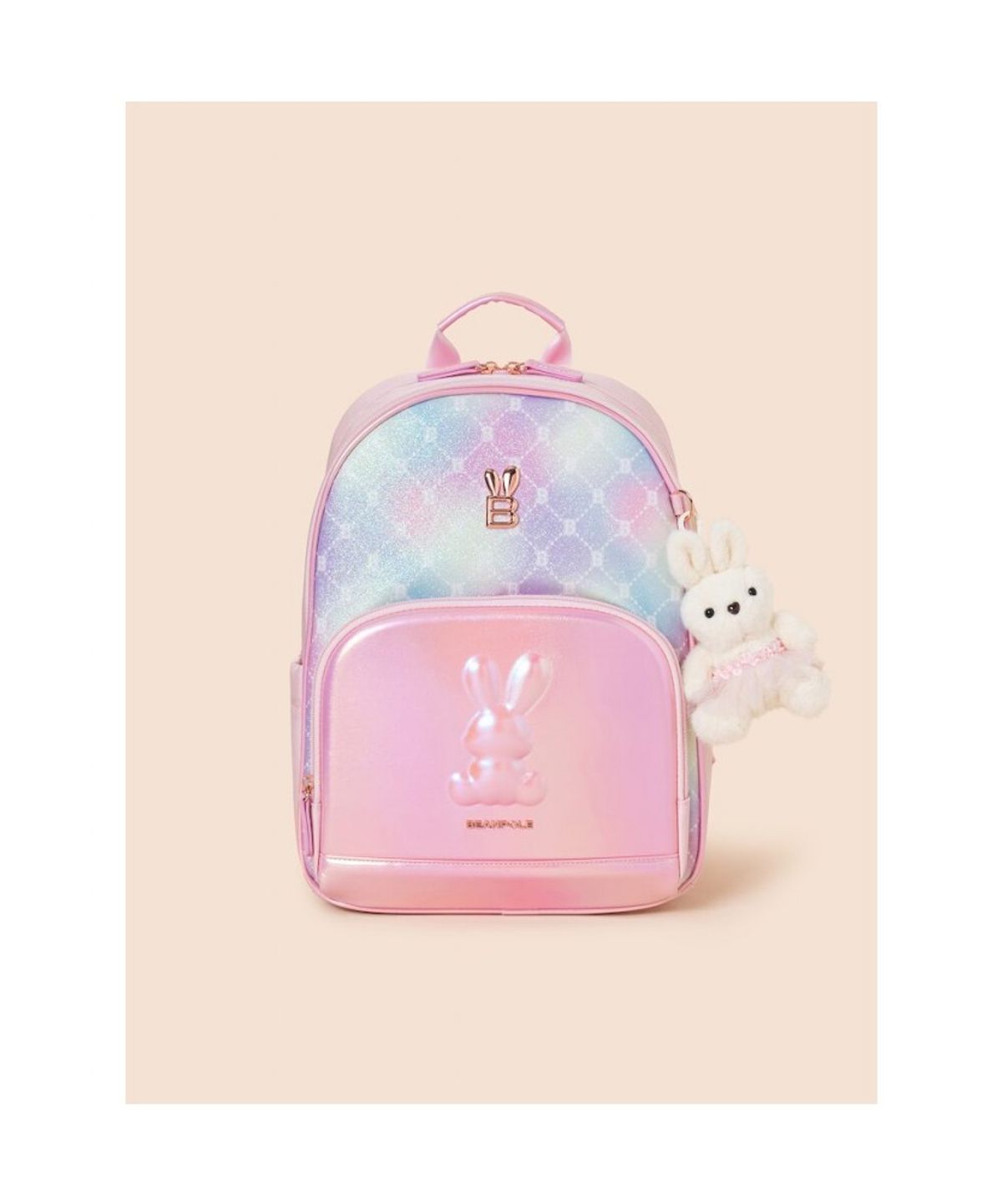 빈폴 키즈(BEANPOLE KIDS) 모노그램 몰드형 책가방 2SET  라이트 핑크 (BI61D4G08Y)