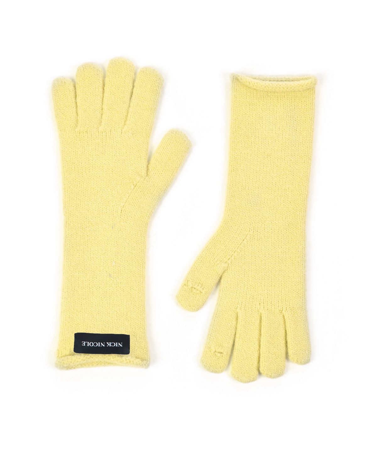 닉앤니콜(NICK&NICOLE) NICOLE RIBBED KNIT GLOVES_YELLOW