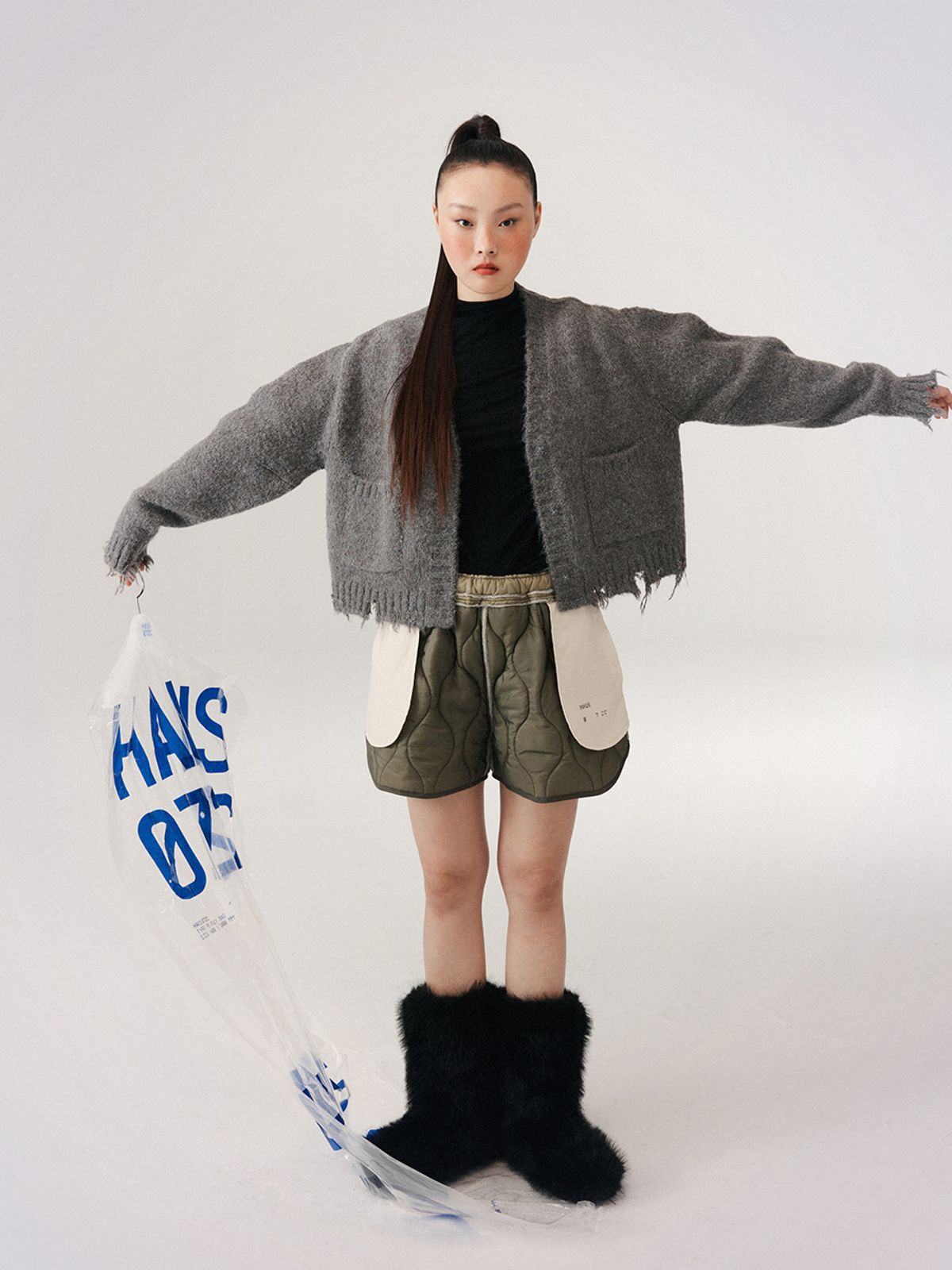 하우스공칠이씨(HAUS072C) REVERSIBLE QUILTING SHORT PANTS LIGHT KHAKI