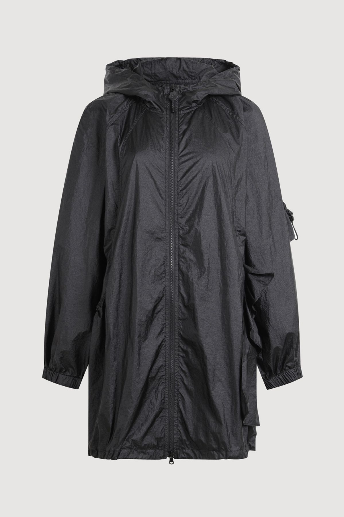 럭키슈에뜨(LUCKY CHOUETTE) Ruffle Ornament Hood Jumper (black) LFUAA25110BKX