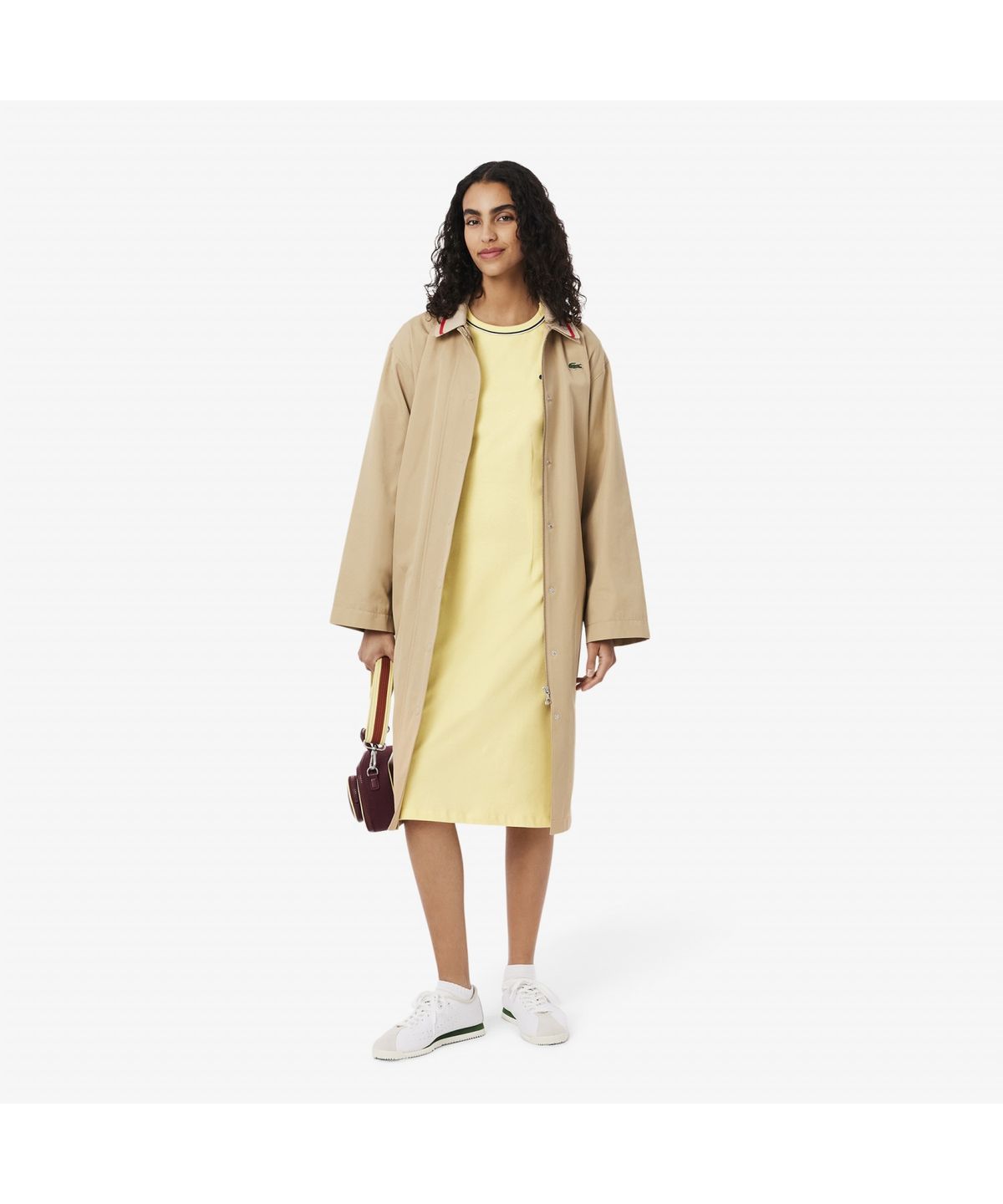 라코스테(LACOSTE) 여성 에센셜 핏앤플레어 티셔츠 드레스 EF9988-55G K3A