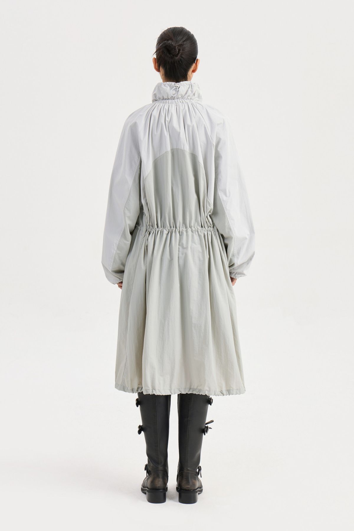 럭키슈에뜨(LUCKY CHOUETTE) Volume Pocket Long Jumper (light grey) LFUAW25260GYL
