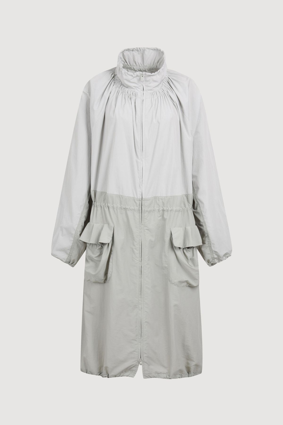 럭키슈에뜨(LUCKY CHOUETTE) Volume Pocket Long Jumper (light grey) LFUAW25260GYL