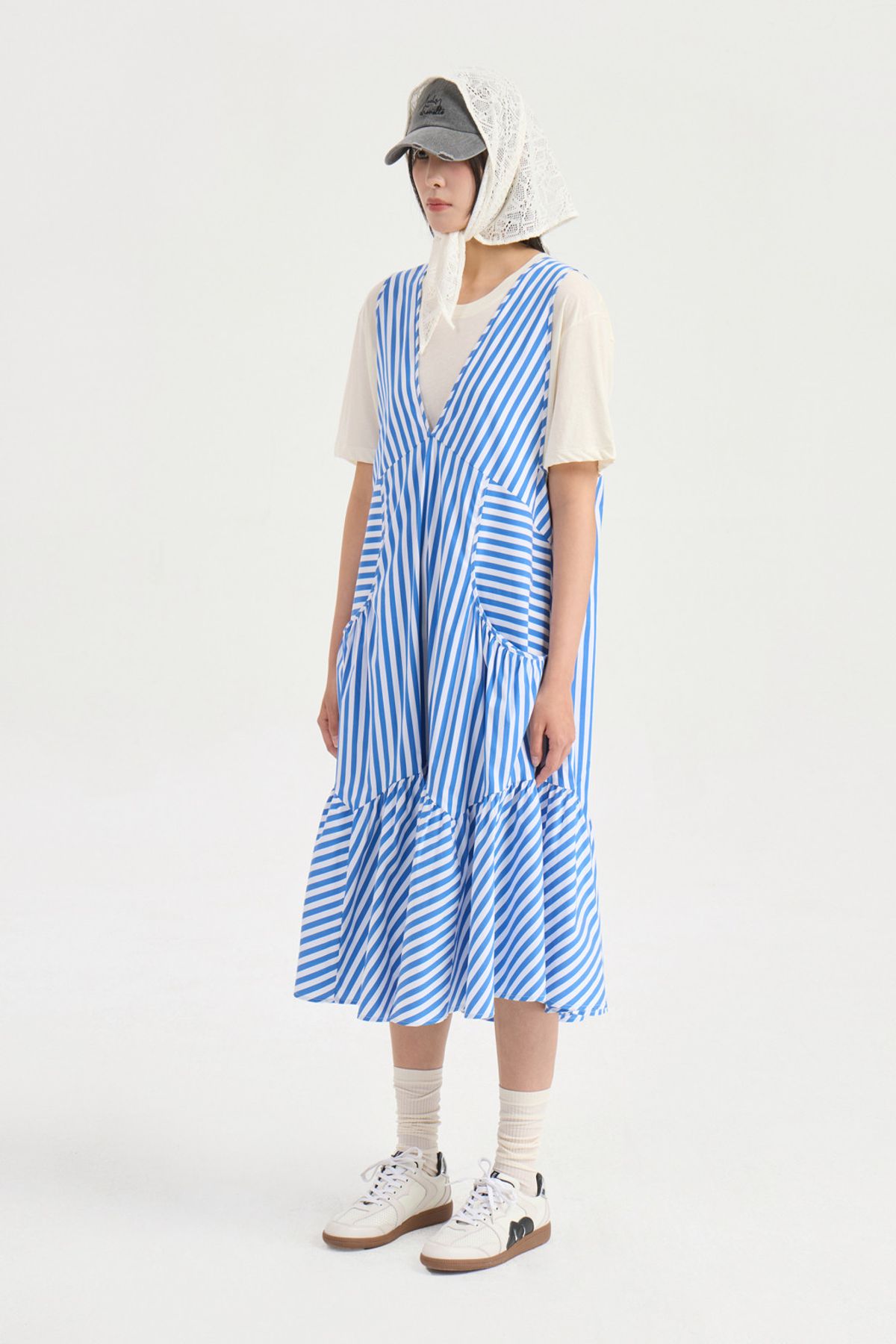 럭키슈에뜨(LUCKY CHOUETTE) Loose Fit Half Sleeve T-shirt (ivory) LFTAX25475IVX