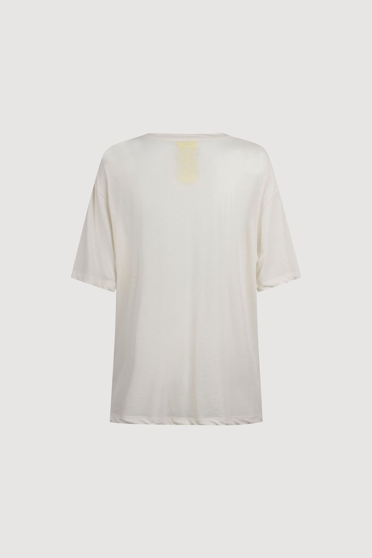 럭키슈에뜨(LUCKY CHOUETTE) Loose Fit Half Sleeve T-shirt (ivory) LFTAX25475IVX