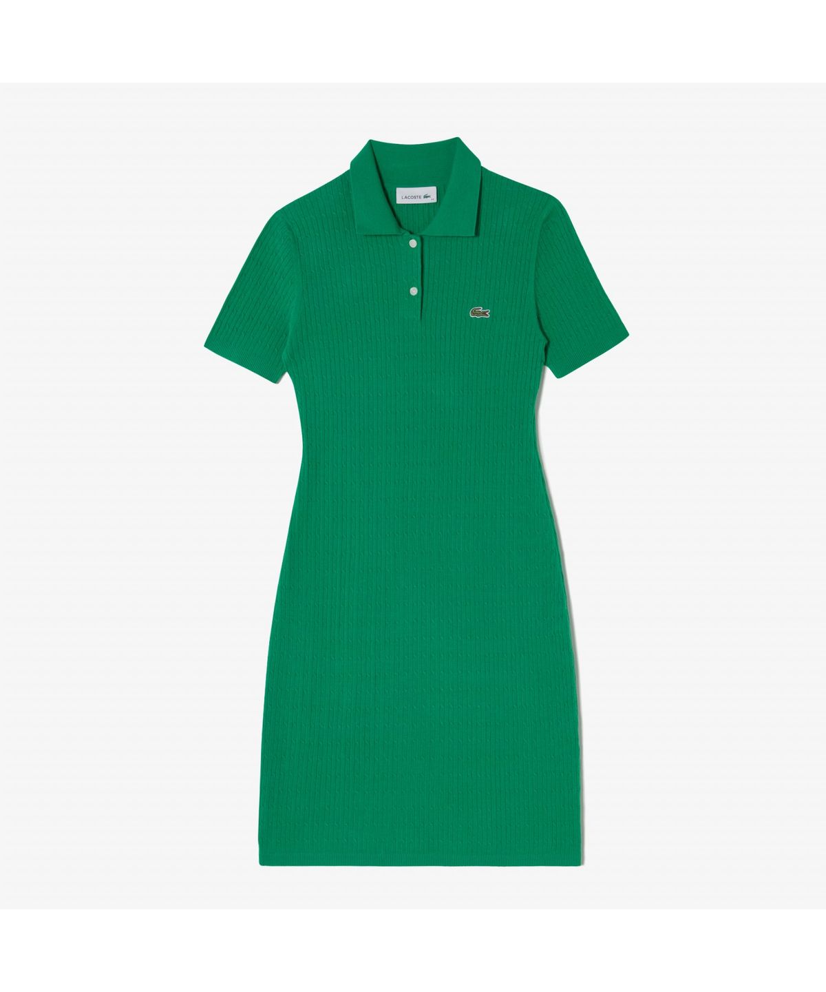 라코스테(LACOSTE) 여성 케이블 반팔 스웨터 드레스 EF382E-55G SIW