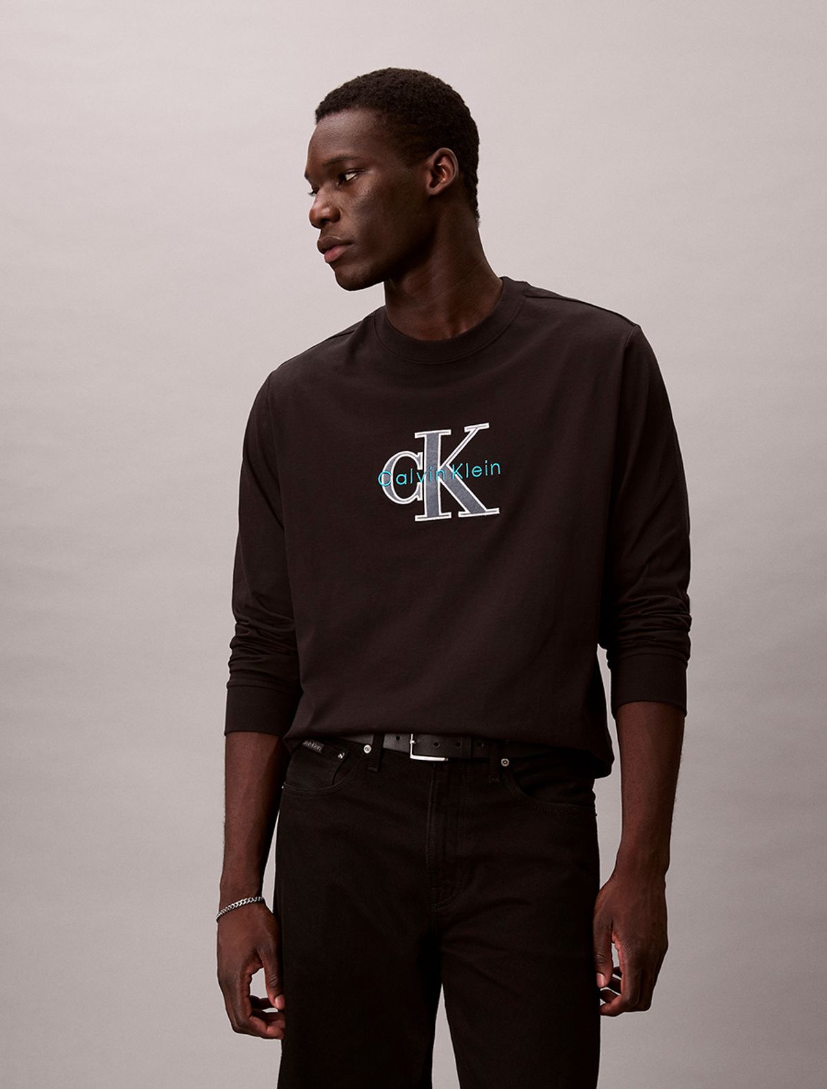 캘빈클라인 진(CALVIN KLEIN JEANS) [CK] 남성 16S 져지 트라이컬러 모노로고 티 4RE257G UB1