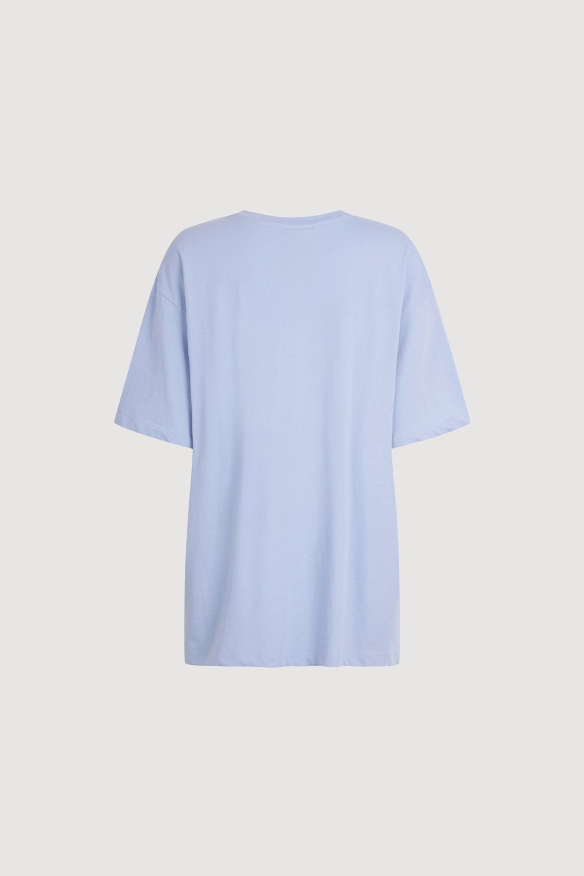 럭키슈에뜨(LUCKY CHOUETTE) Lettering Point Loose Fit Half Sleeve T-shirt (blue) LFTAA25160BUX