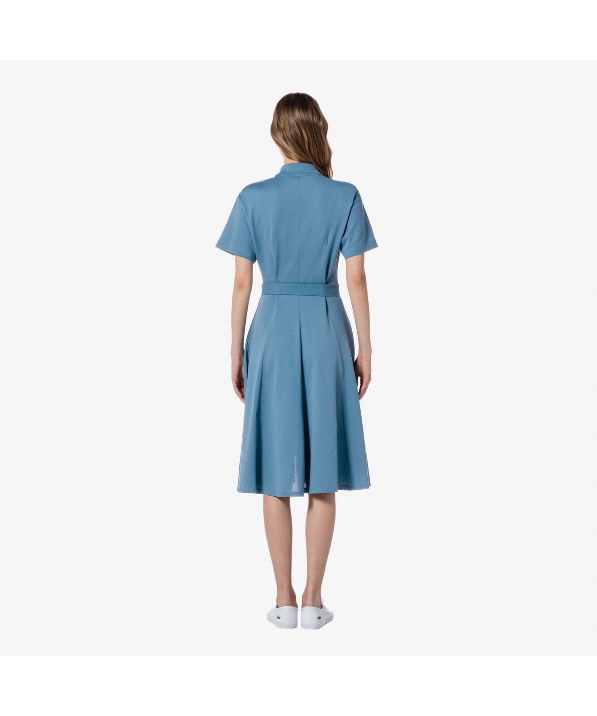 라코스테(LACOSTE) 여성 핏앤플레어 벨티드 폴로 드레스 EF9621-55G HD9