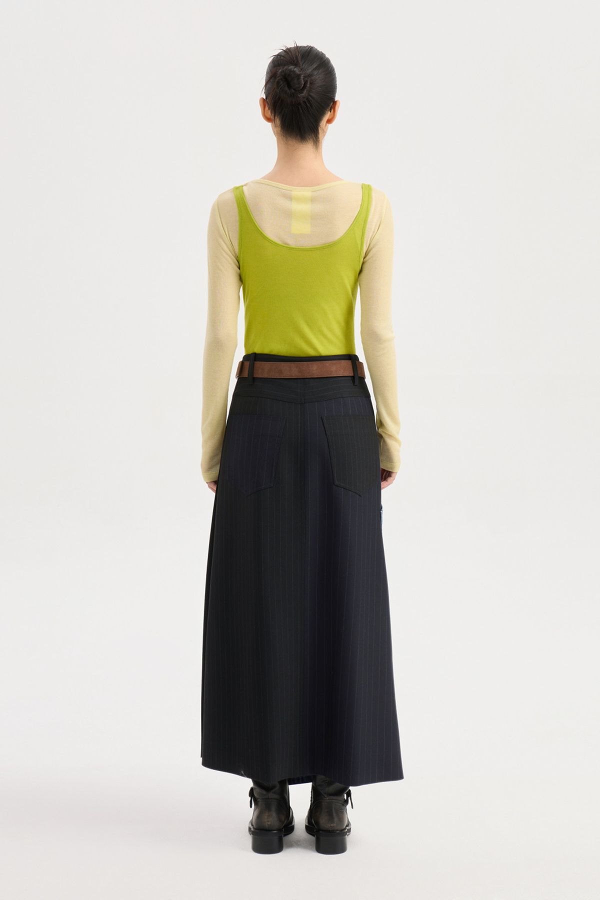 럭키슈에뜨(LUCKY CHOUETTE) Layered Long Sleeve T-shirt (lime) LFTAW25290LIM