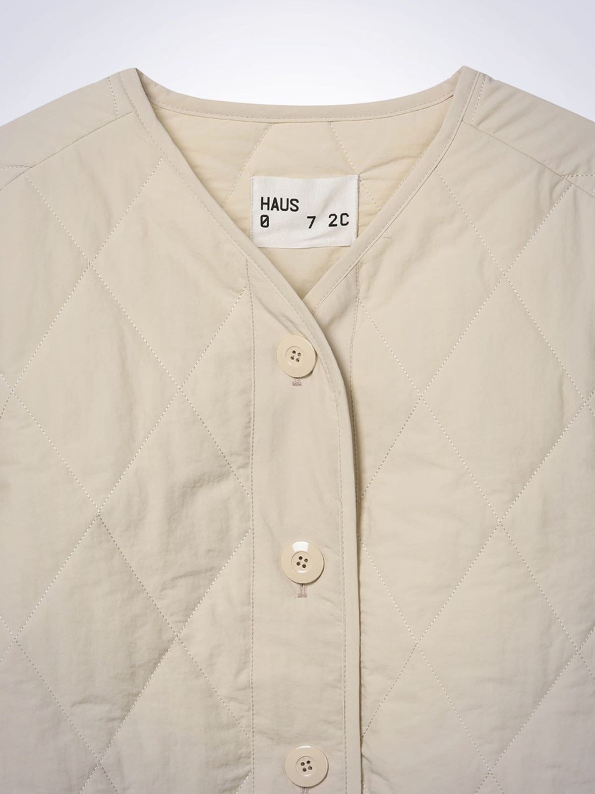 하우스공칠이씨(HAUS072C) ONION QUILTING JACKET LIGHT BEIGE