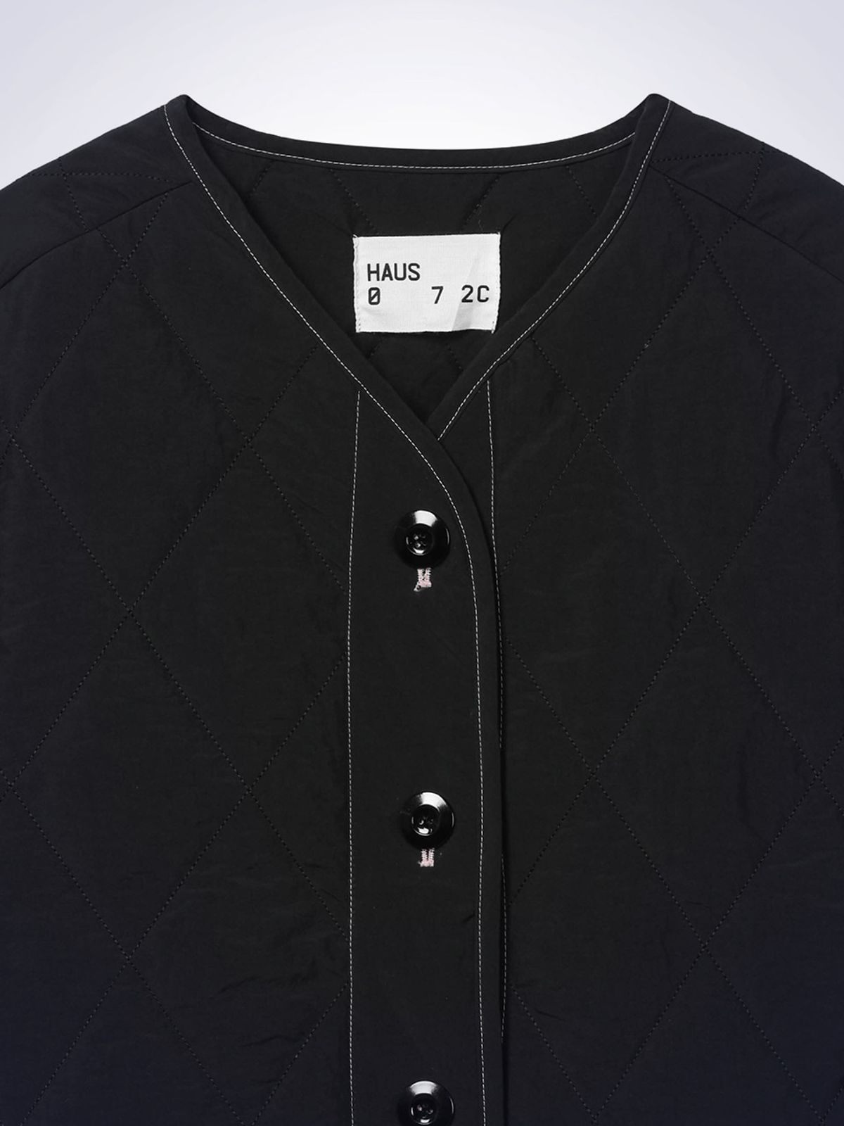하우스공칠이씨(HAUS072C) ONION QUILTING JACKET BLACK