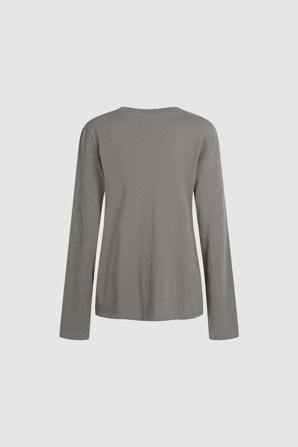 럭키슈에뜨(LUCKY CHOUETTE) Print Point Basic Fit Long Sleeve T-shirt (grey) LFTAA25140GYX