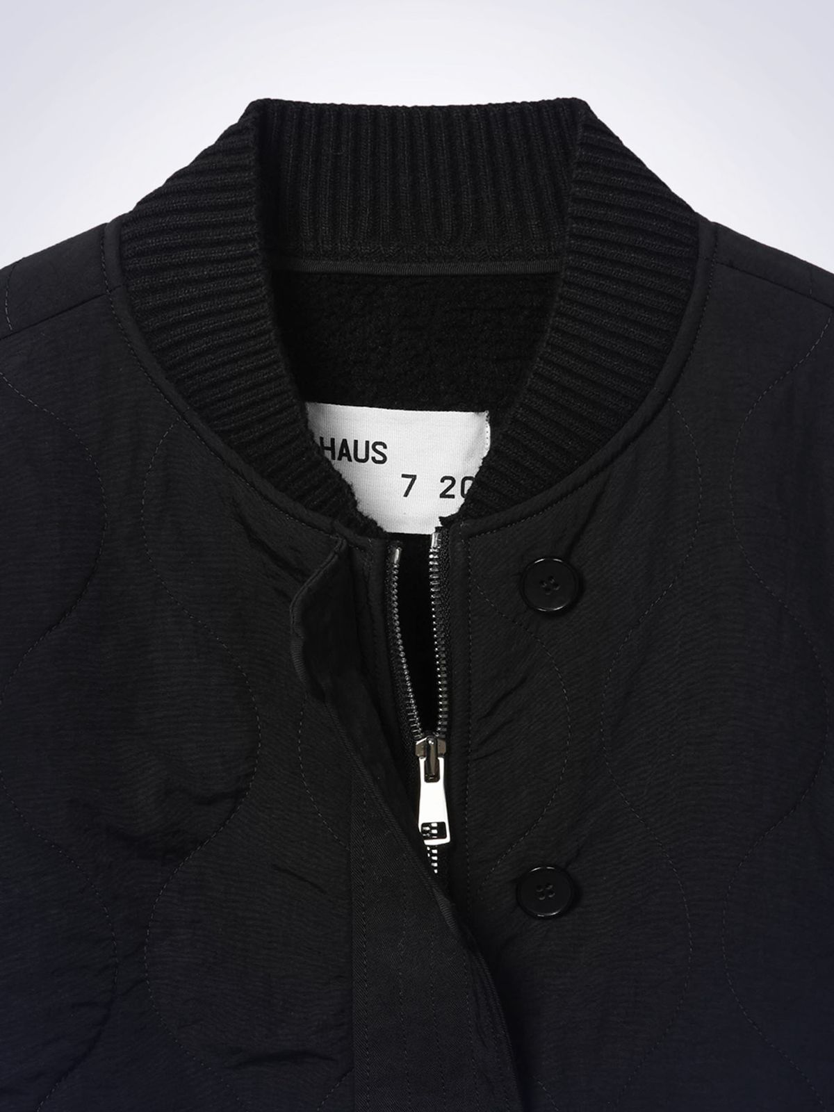 하우스공칠이씨(HAUS072C) FOSSIL FLEECE JACKET BLACK