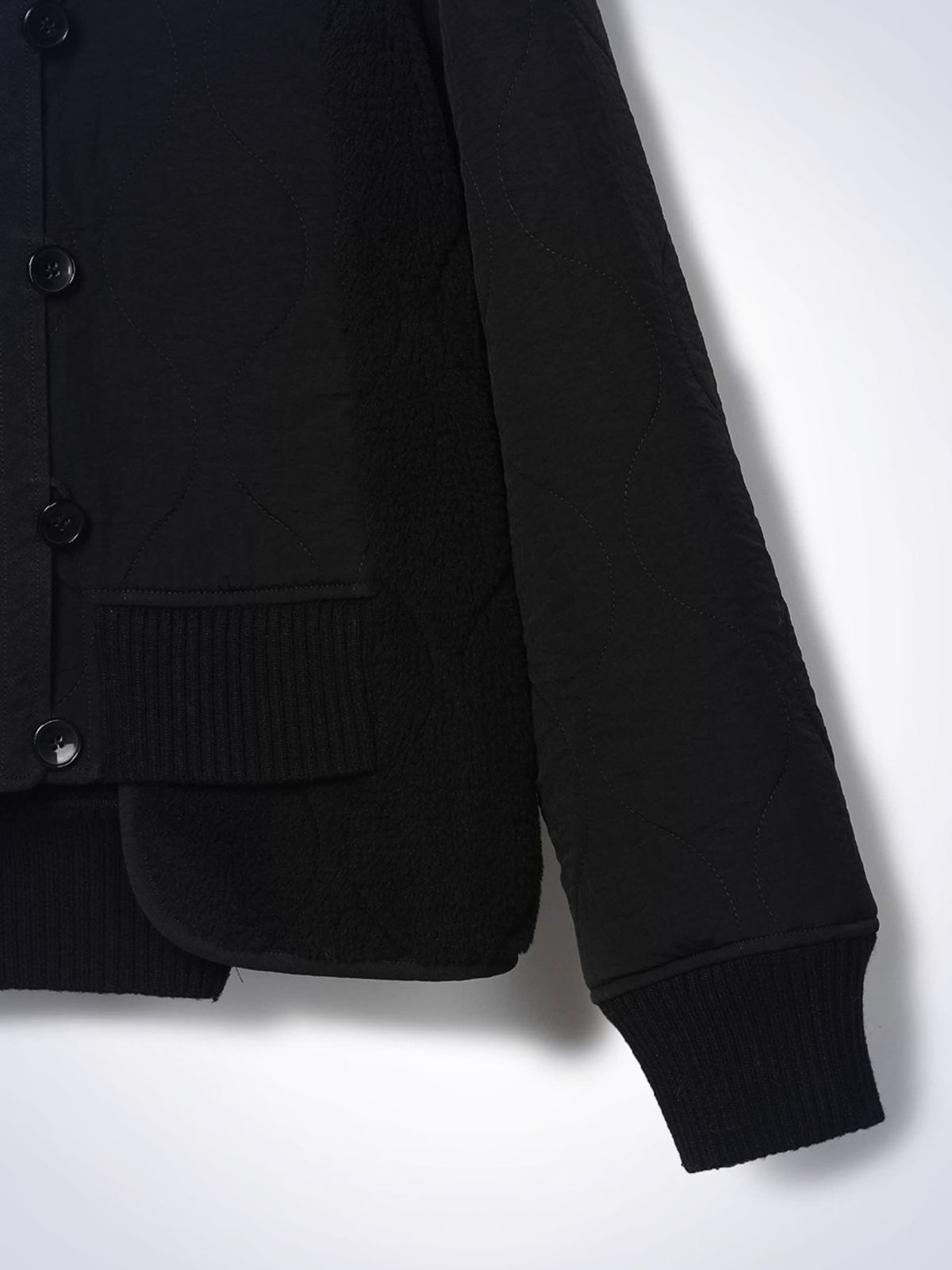 하우스공칠이씨(HAUS072C) FOSSIL FLEECE JACKET BLACK