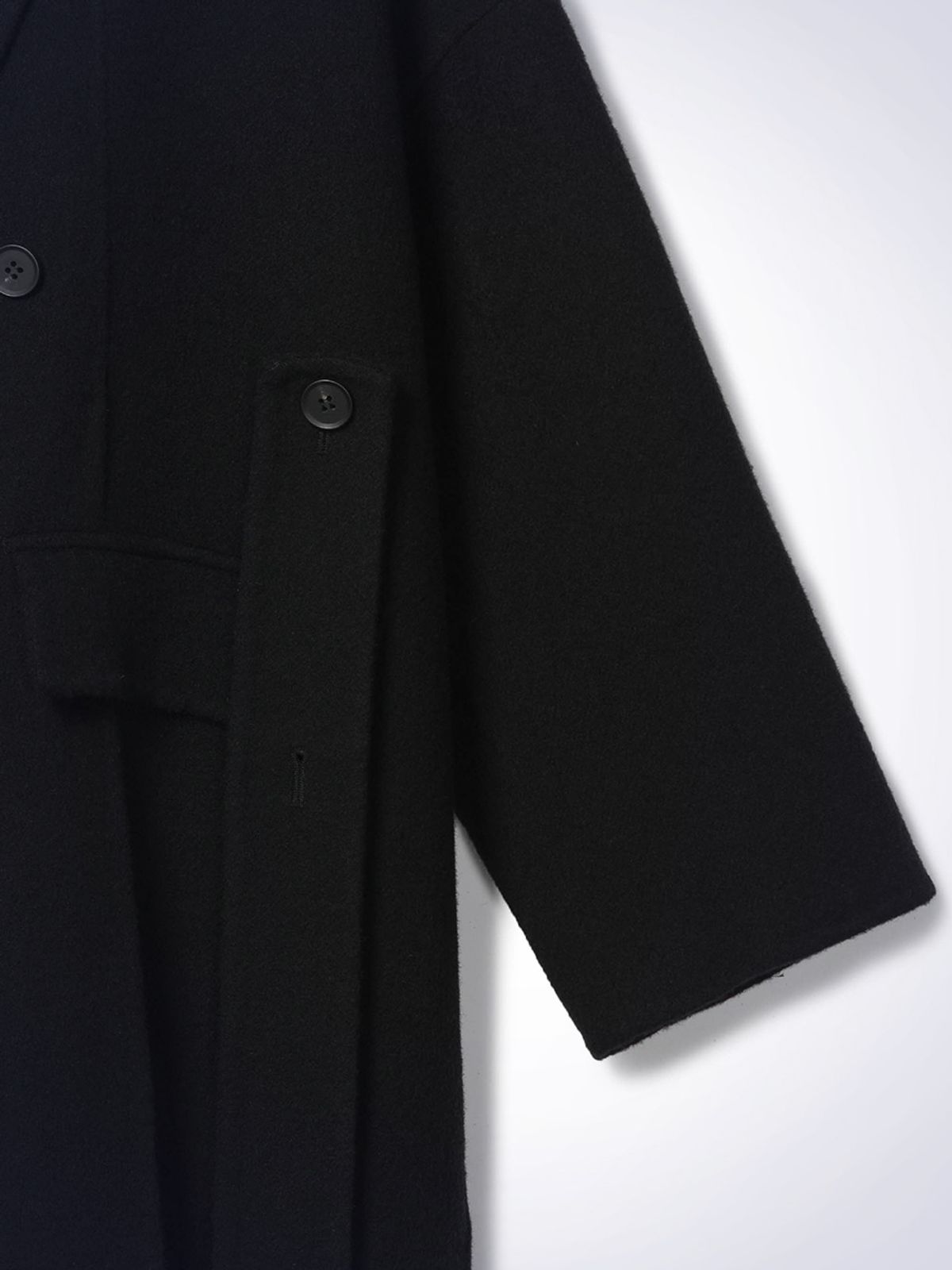 하우스공칠이씨(HAUS072C) DOUBLE HANDMADE COAT BLACK
