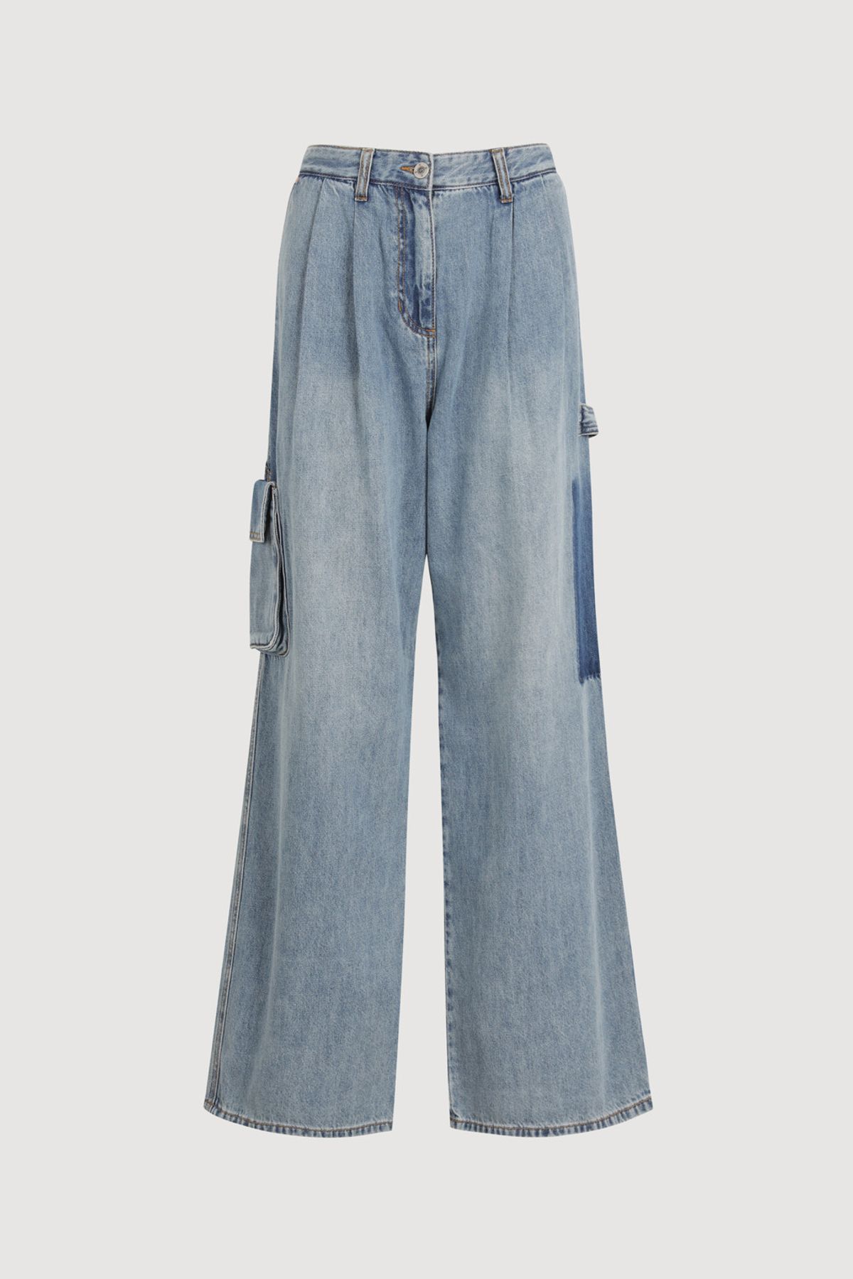 럭키슈에뜨(LUCKY CHOUETTE) Out Pocket Denim Pants (blue) LFPDA25190BUX