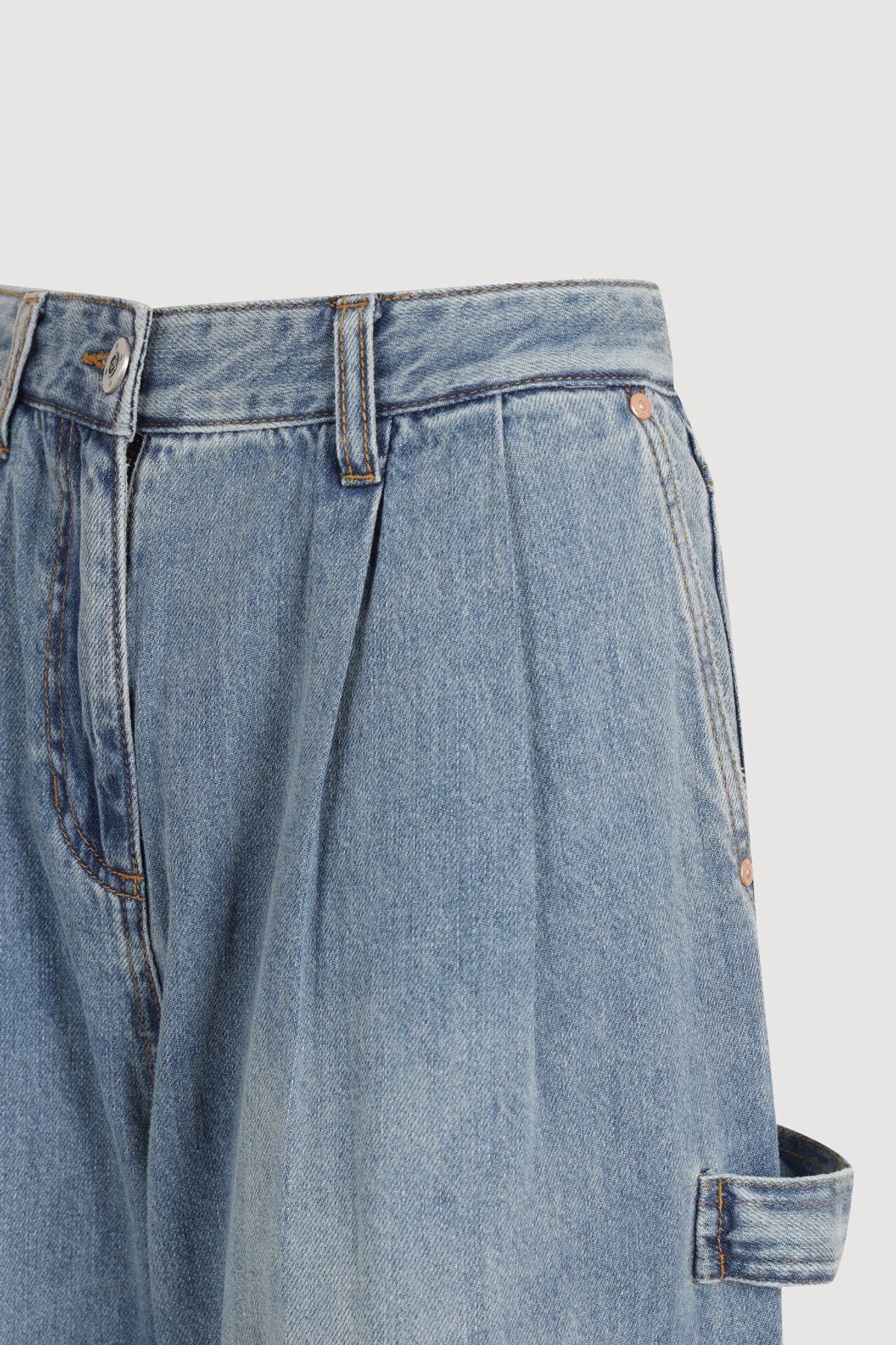 럭키슈에뜨(LUCKY CHOUETTE) Out Pocket Denim Pants (blue) LFPDA25190BUX