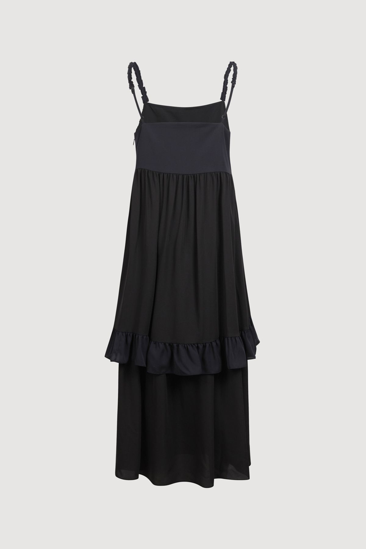 럭키슈에뜨(LUCKY CHOUETTE) Coloration Frill Layering Dress (black) LFDAW25210BKX