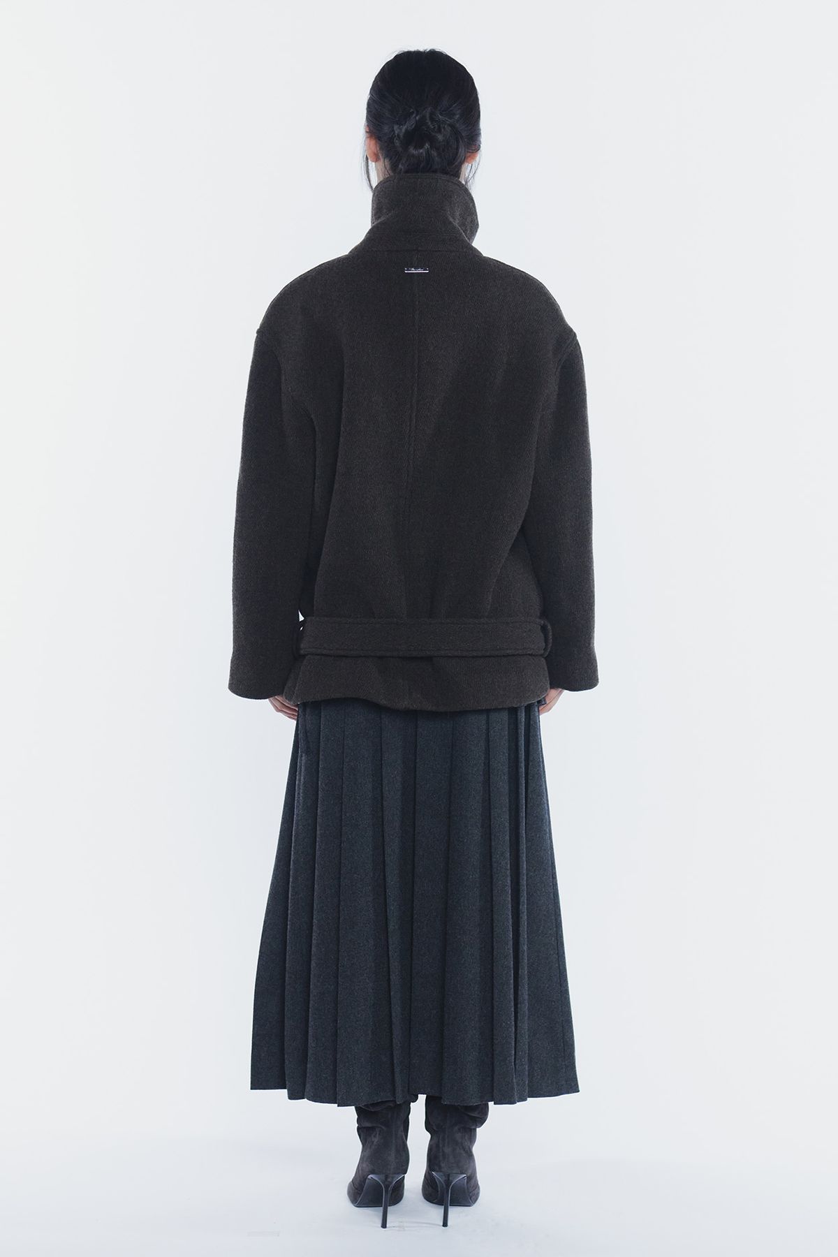 페인오어플레져(PAINORPLEASURE) AMBER BELTED DOUBLE COAT brown