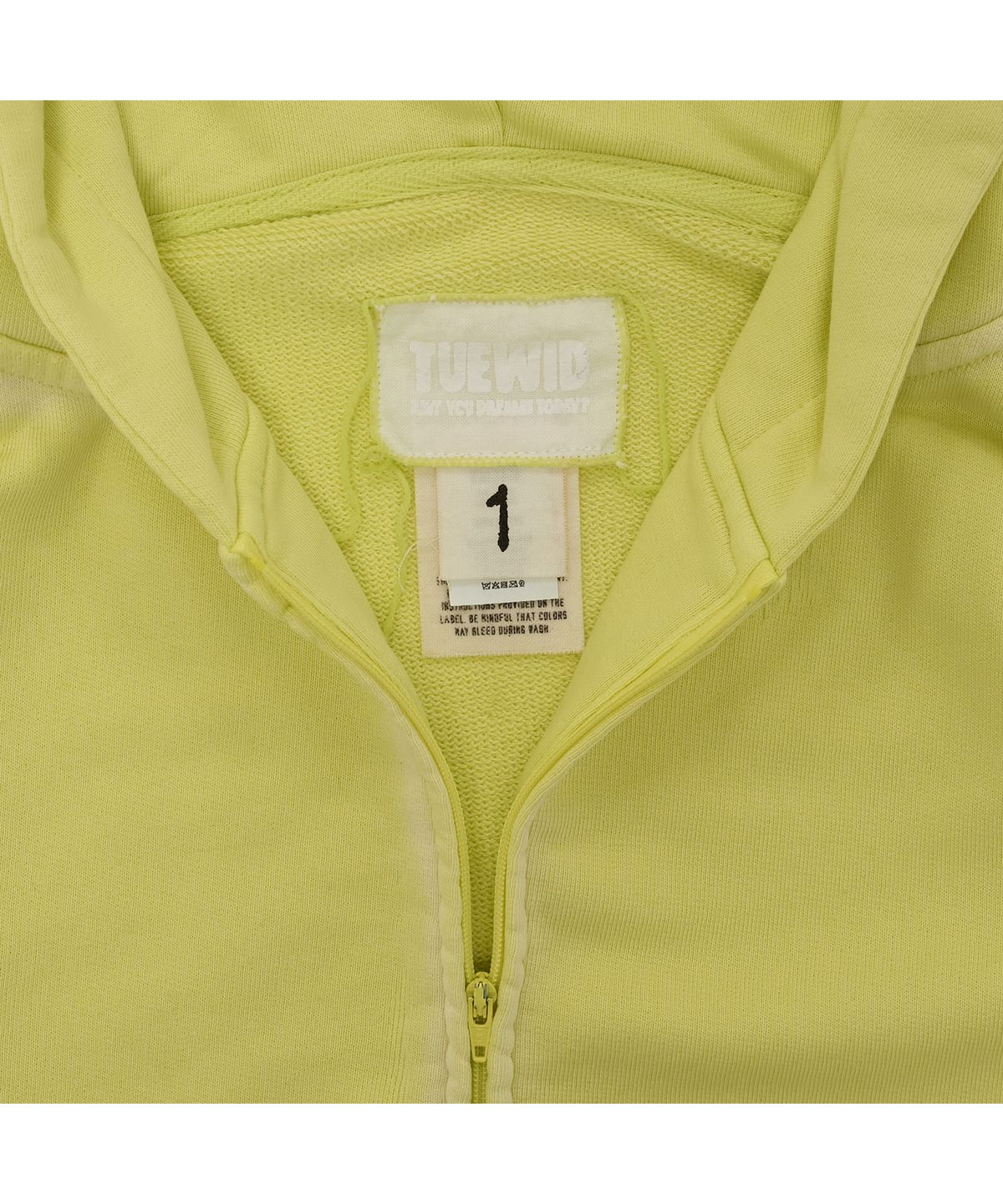 투위드(TUEWID) Tuewid classic embroidery set up zip up in lime