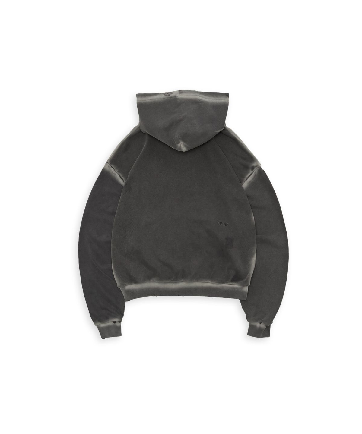 투위드(TUEWID) Tuewid croped hoodie in washed peppercorn