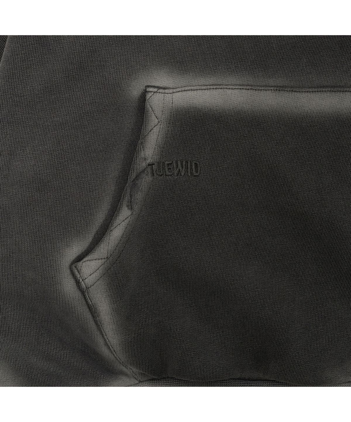 투위드(TUEWID) Tuewid croped hoodie in washed peppercorn