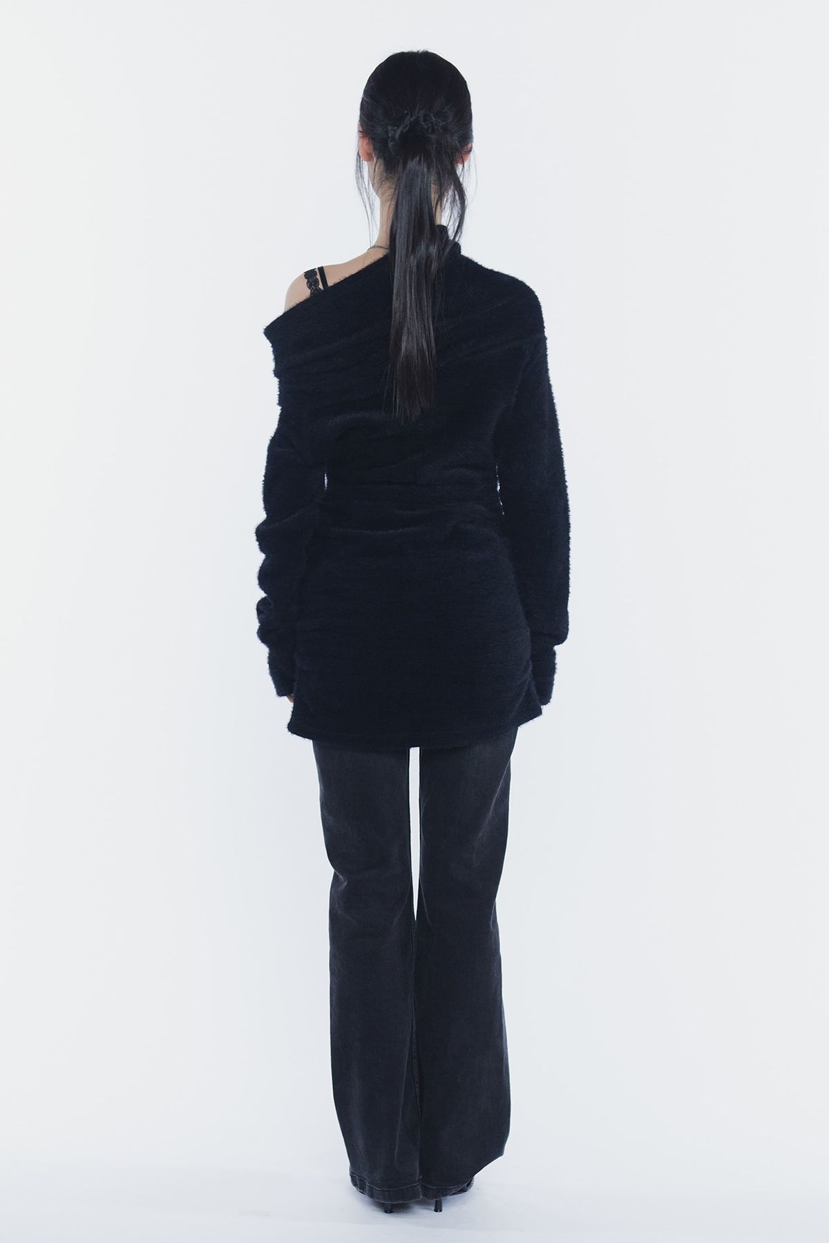 페인오어플레져(PAINORPLEASURE) MISTY LOOSE DRESS black