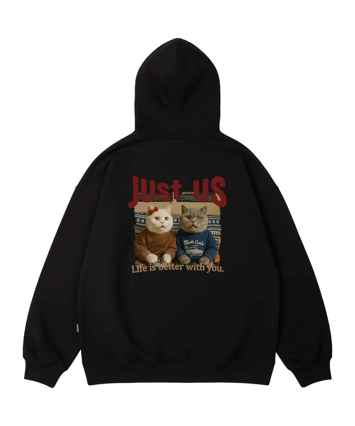 와일드락(WILDROCK) Just Us Cat 오버핏 후드_10 COL