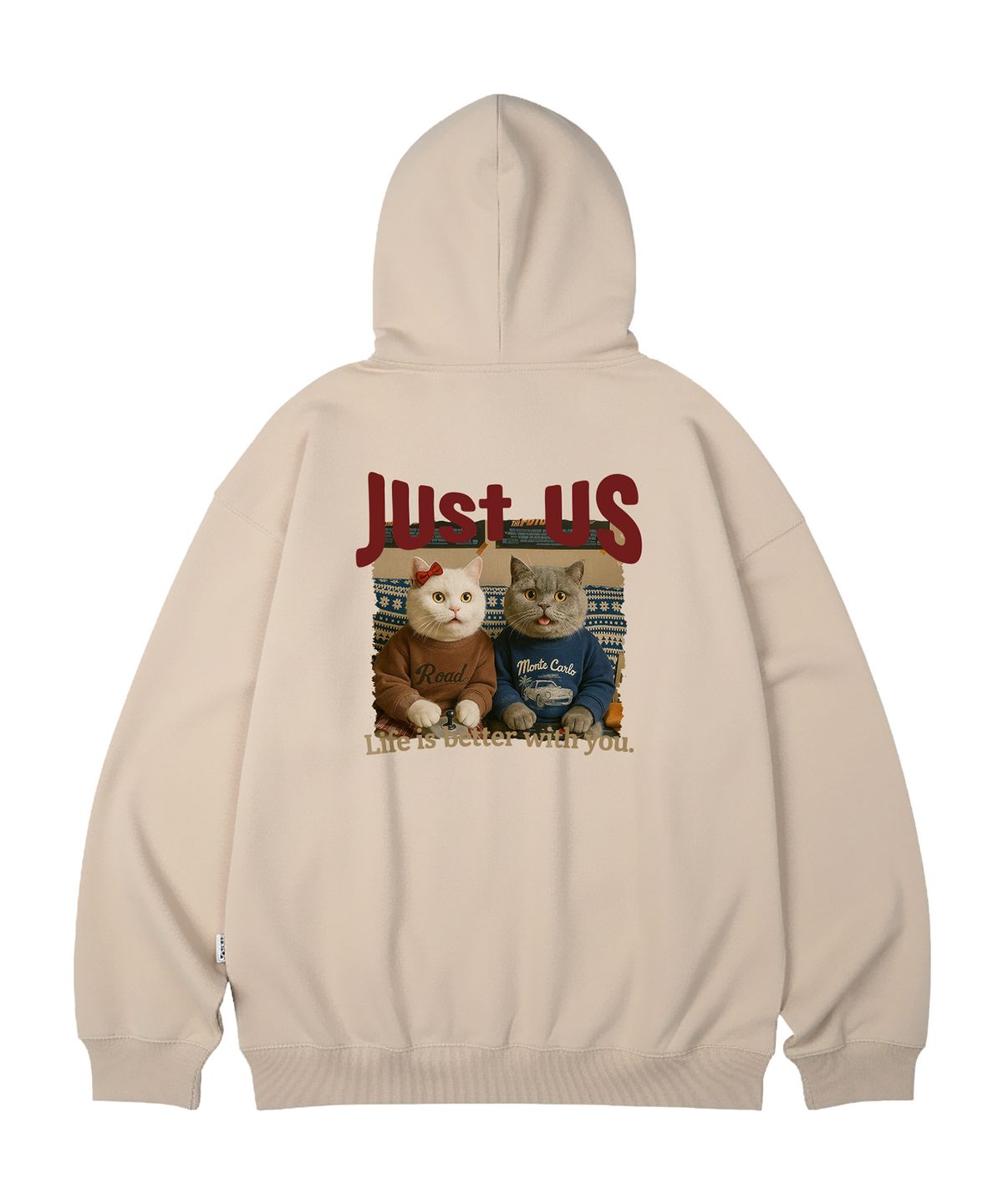 와일드락(WILDROCK) Just Us Cat 오버핏 후드_10 COL