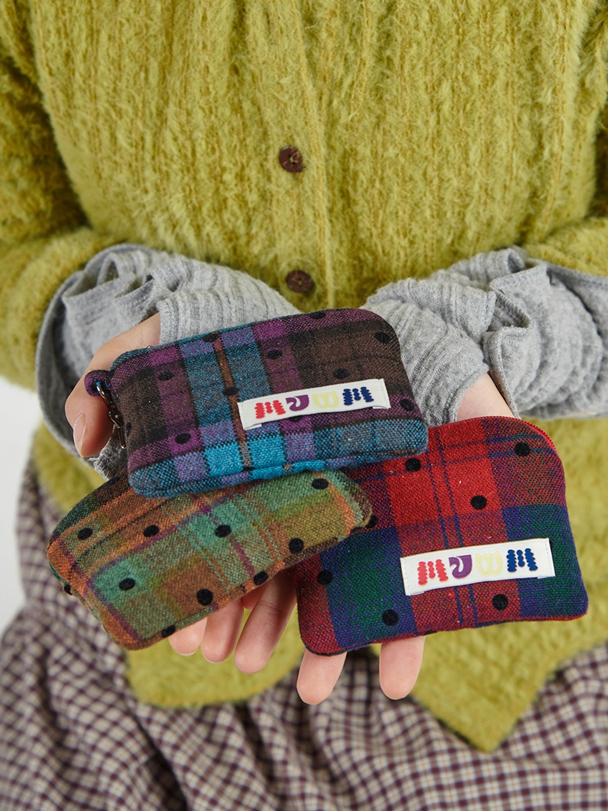 무음(MUWM) 도트 체크 포켓 Dot Check Pocket  (3 Colors)