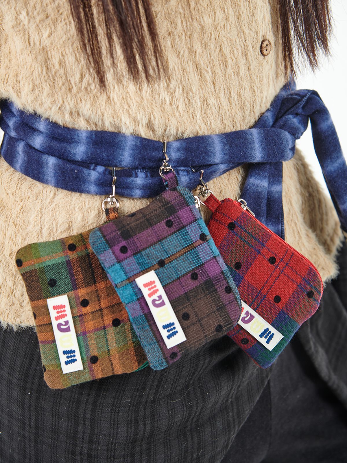 무음(MUWM) 도트 체크 포켓 Dot Check Pocket  (3 Colors)