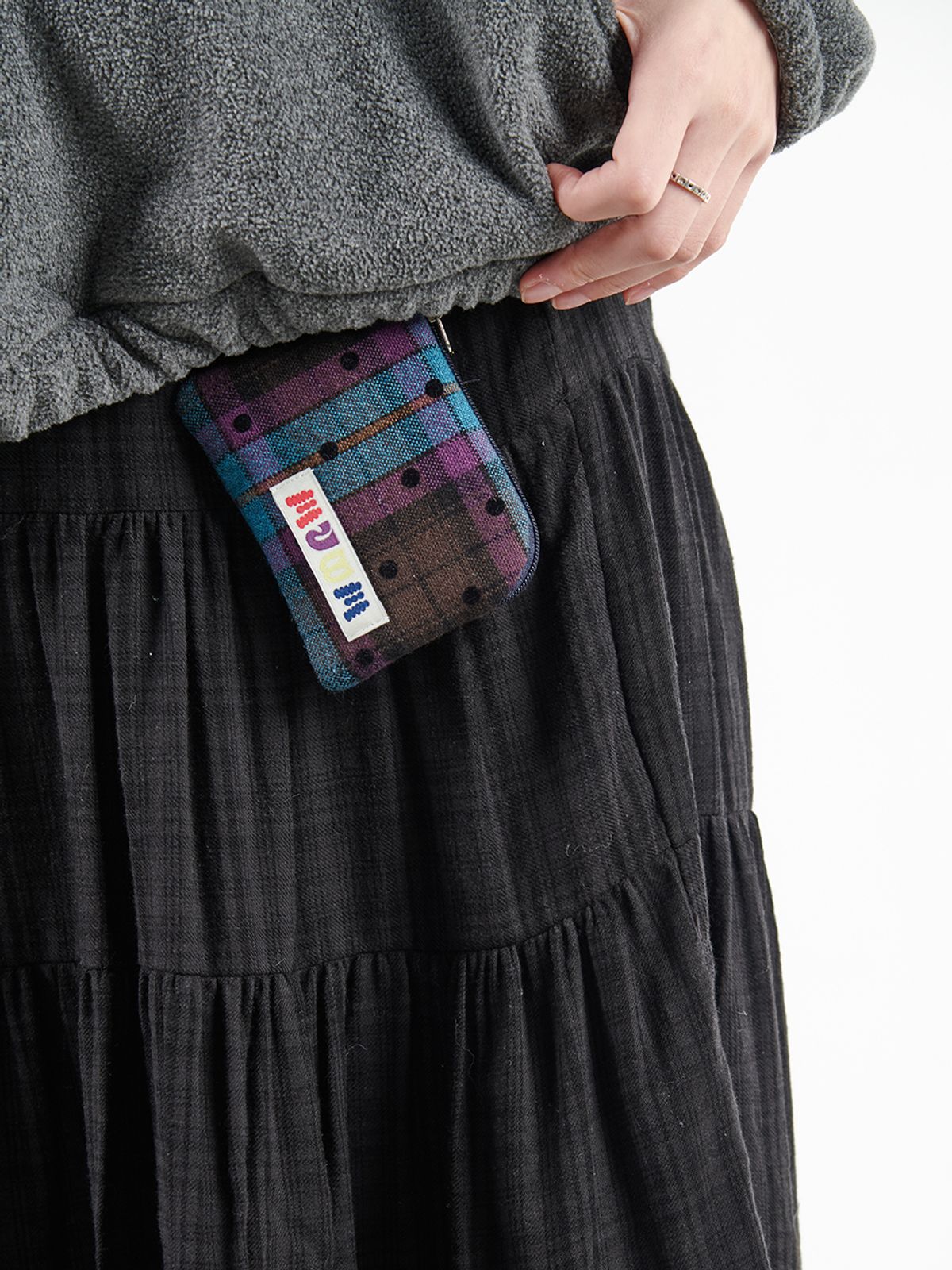 무음(MUWM) 도트 체크 포켓 Dot Check Pocket  (3 Colors)