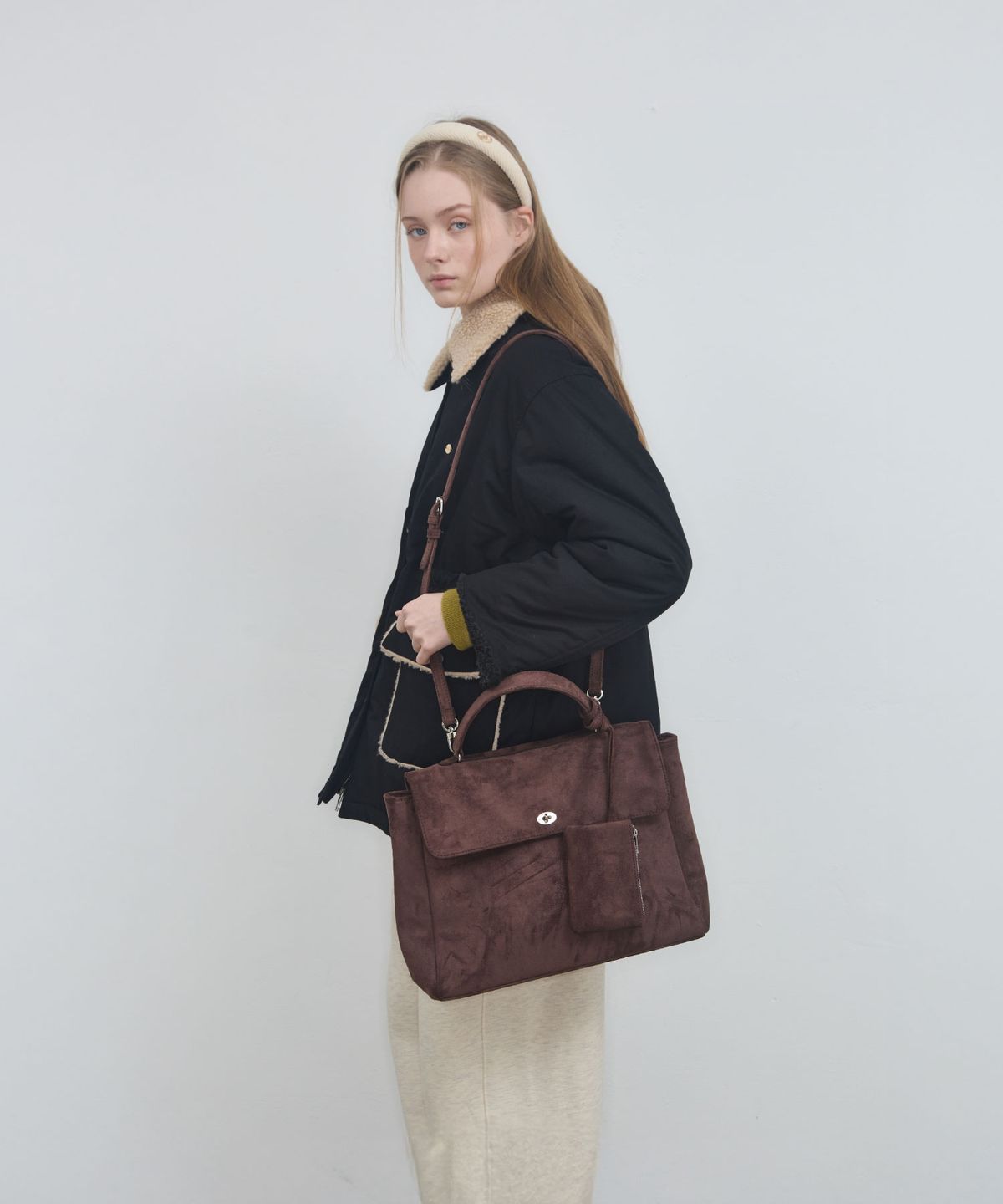 아노에틱(ANOETIC) ANC SUEDE NUA BAG_BROWN