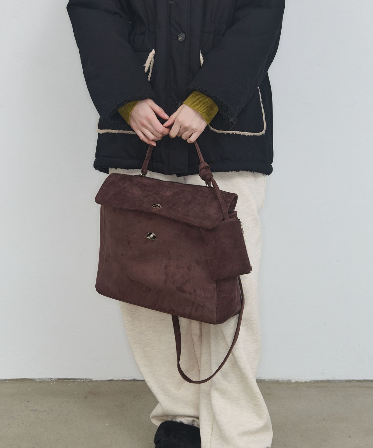아노에틱(ANOETIC) ANC SUEDE NUA BAG_BROWN