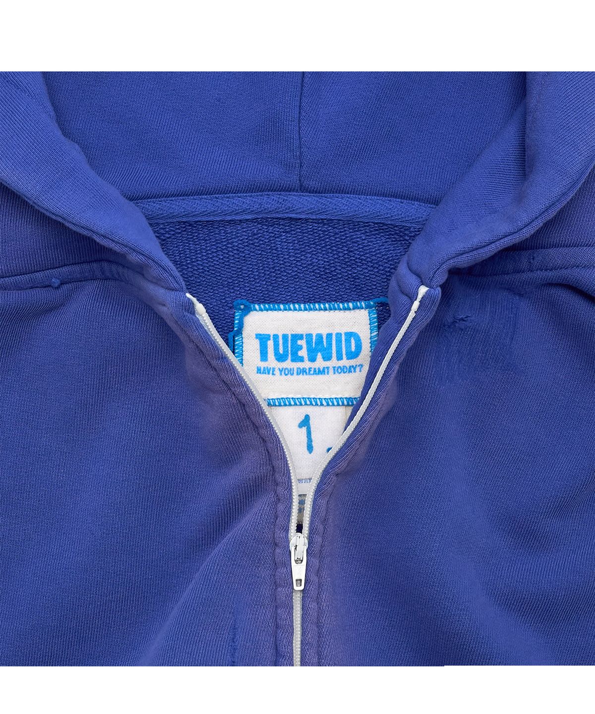 투위드(TUEWID) Tuewid classic embroidery zip-up in blueberry blue