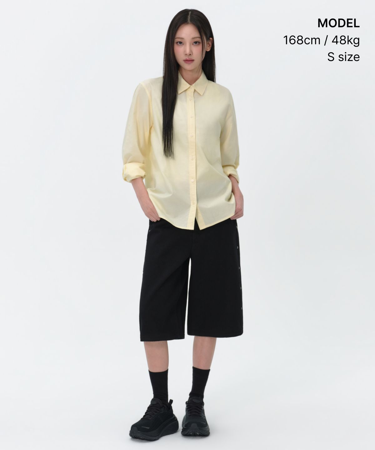 무신사 스탠다드 우먼(MUSINSA STANDARD WOMAN) 우먼즈 릴렉스드 옥스포드 셔츠 [레몬 크림]