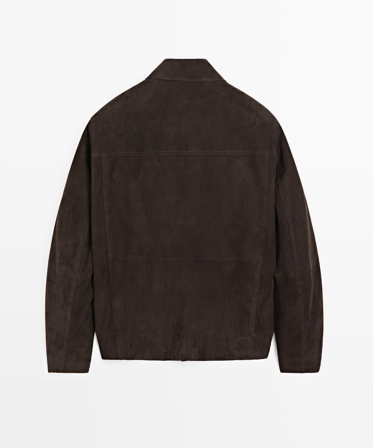 마시모두띠(MASSIMO DUTTI) 포켓 디테일 스웨이드 레더 자켓