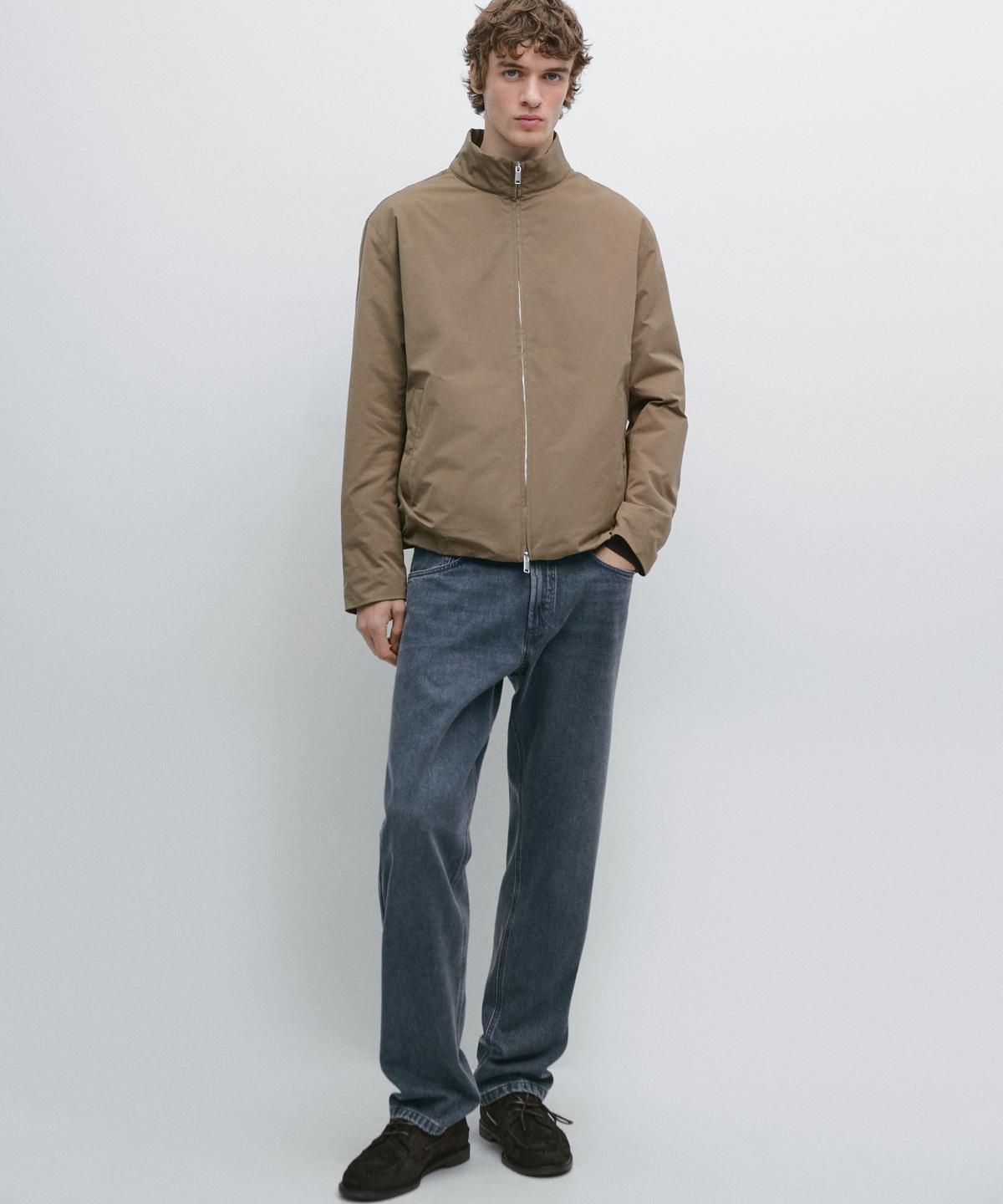마시모두띠(MASSIMO DUTTI) 워터레펠 패딩 자켓 하이넥 디테일