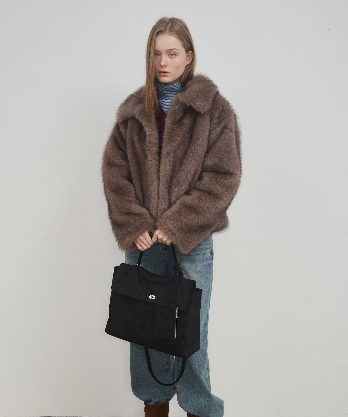 아노에틱(ANOETIC) ANC CLOUD VELOUR FUR JACKET_BROWN