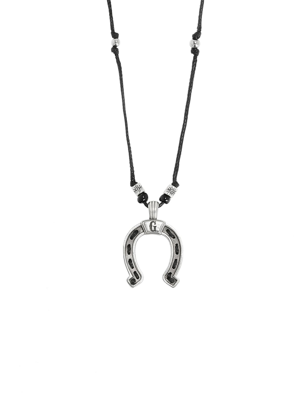 유네(YUNE) Horseshoe Initial Necklace_[Silver925]