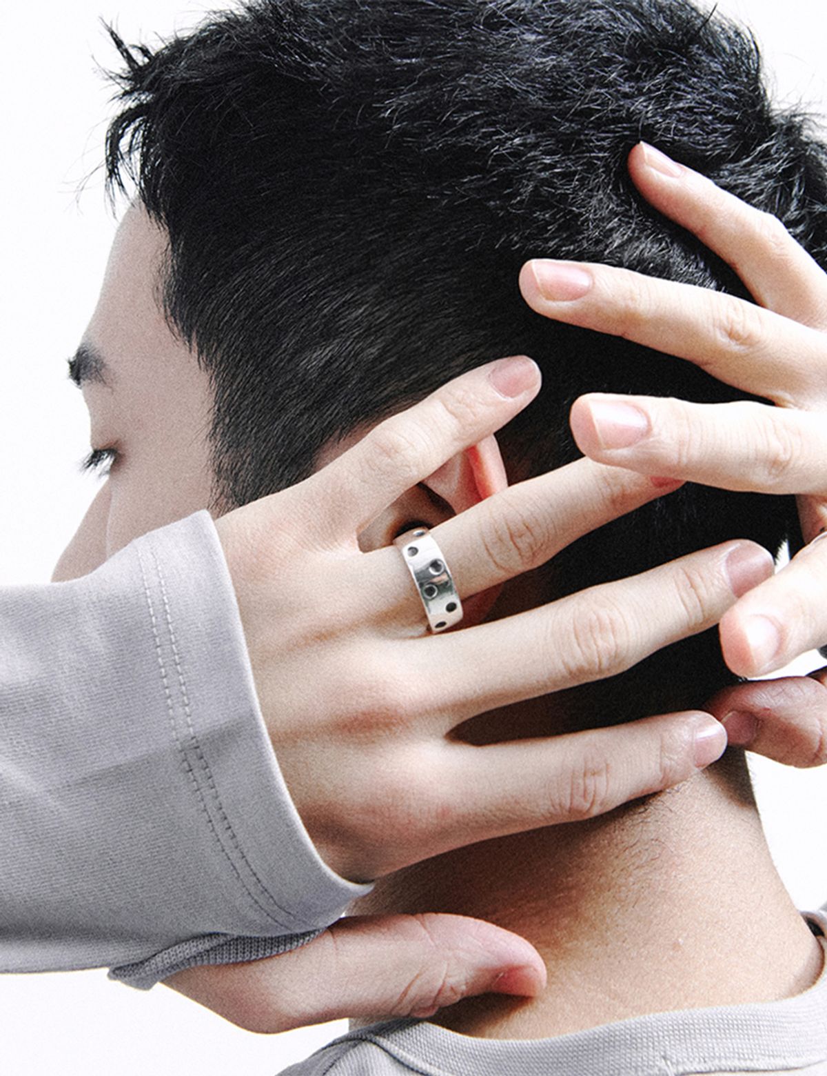 유네(YUNE) Engraved Dot Ring_[Silver925]